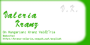 valeria kranz business card